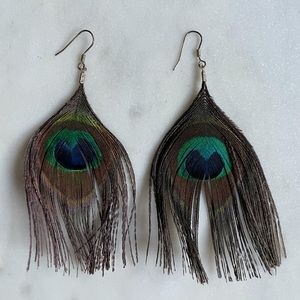 Peacock Feather Earrings